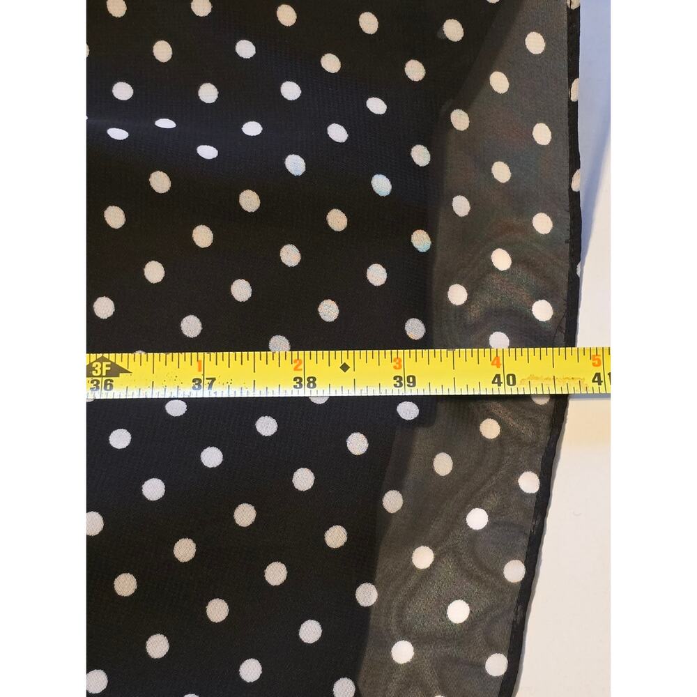 Adrianna Papell Dress Womens 14 Black White Polka Dot Ruffle Front Pin-Up NWT - Picture 12 of 12